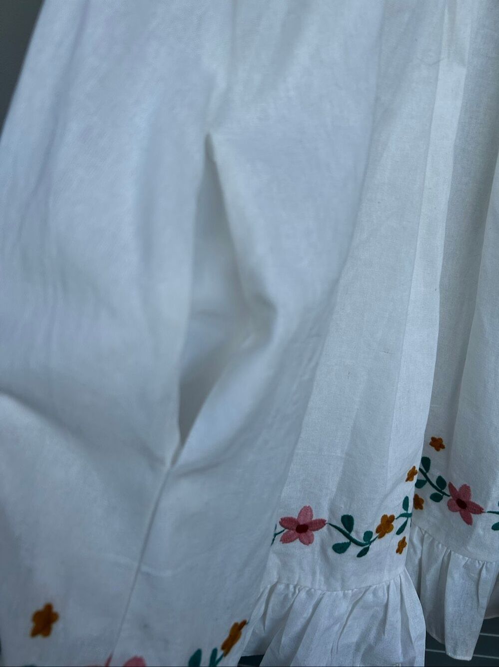 NWT Hudson Gray Baby Doll Cotton Mini Dress White Embroidered L - Picture 4 of 11